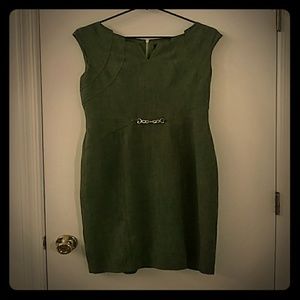Grass green sheath dress